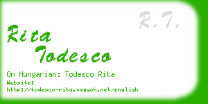 rita todesco business card